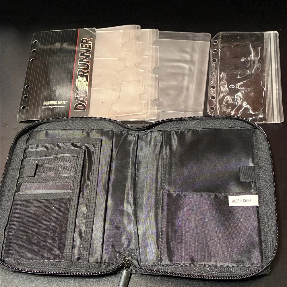 Vintage Day Runner cover and card holders
